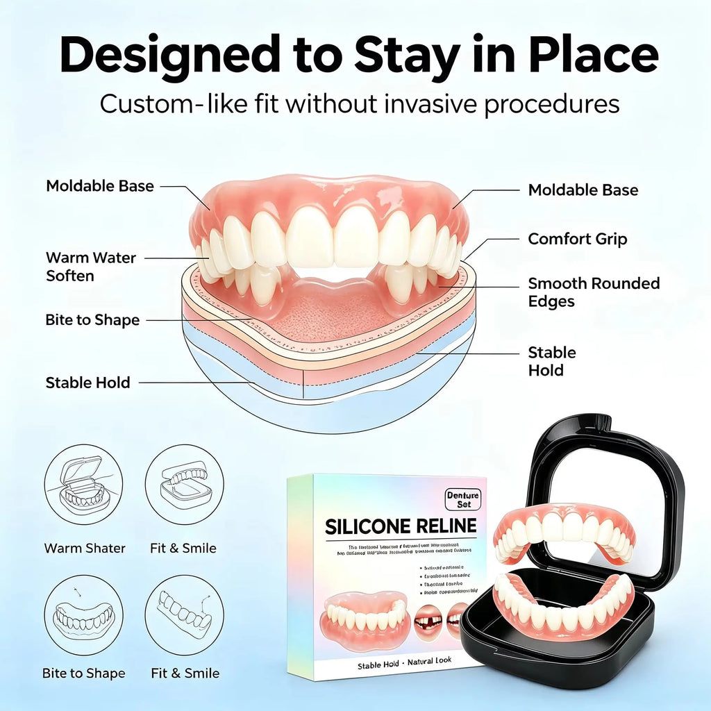 Comfort Fit Silicone Dentures for Instant Smile Correction