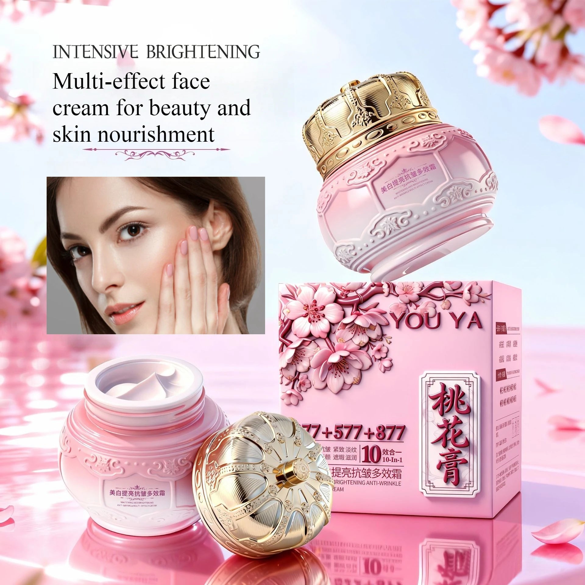 Blue Copper Peptide Caviar Face Cream Anti Aging Firming Moisturizer - 4