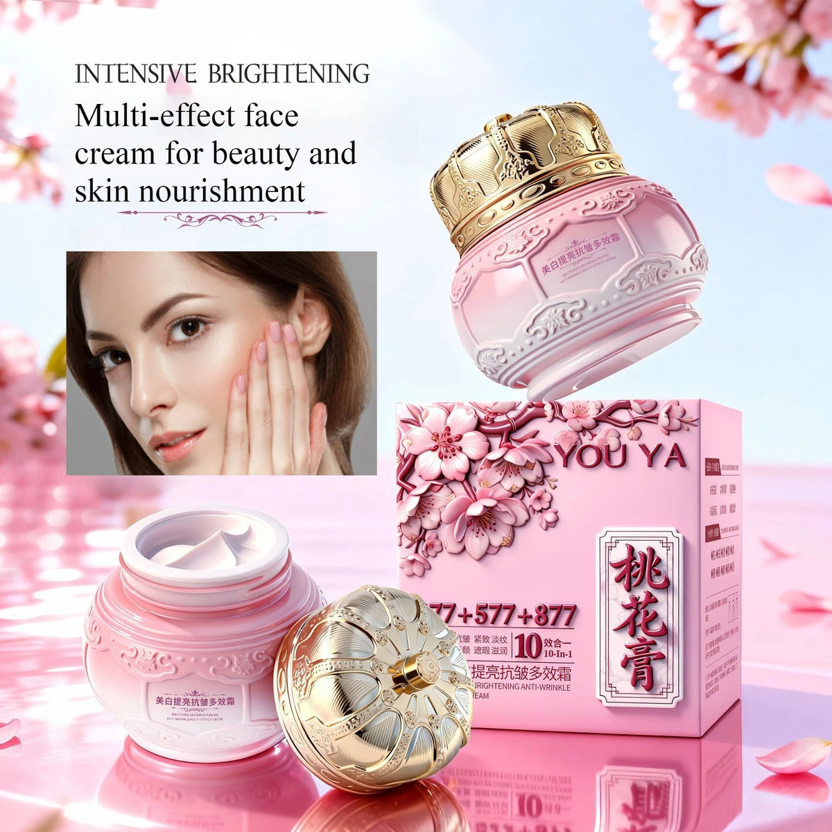Blue Copper Peptide Caviar Face Cream Anti Aging Firming Moisturizer