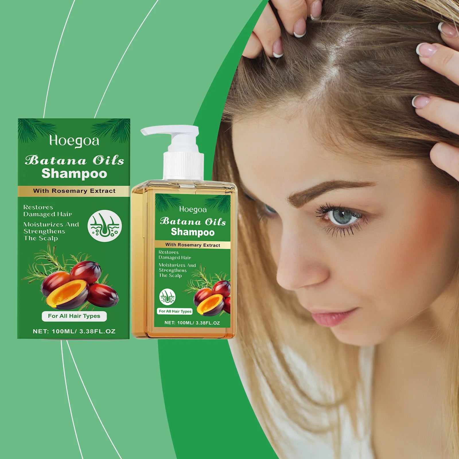 Batana Oil and Rosemary Extract Hair Shampoo for Scalp Nourishment 100ml - 1