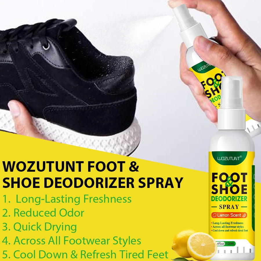 Shoe Cleaner Kit Sneaker Foam and Foot Shoe Deodorizer Spray Set