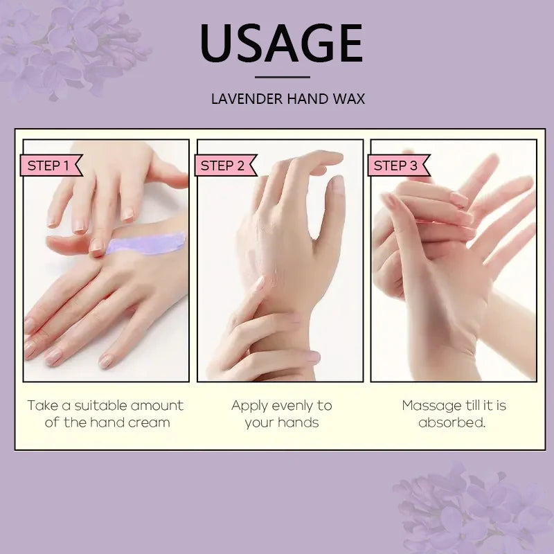 Lavender Moisturizing Hand Wax Mask Smoothing Skin Treatment - 6