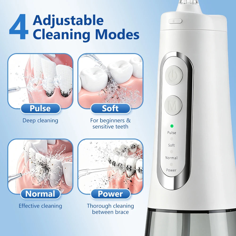 Portable Rechargeable Oral Irrigator Water Flosser for Teeth - 8