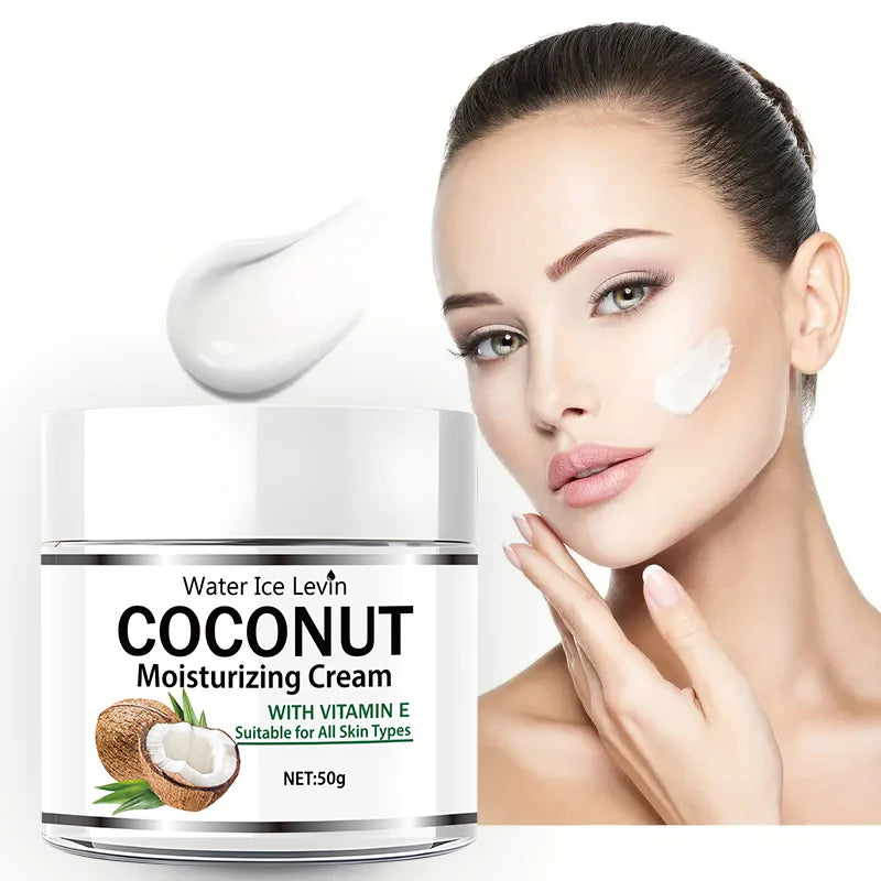Coconut Oil Moisturizing Cream Vitamin E Facial Skin Hydrating Lotion - 1
