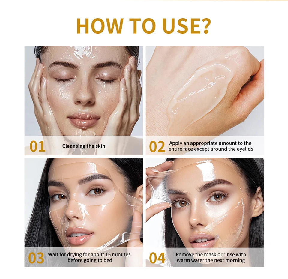Collagen and Turmeric Overnight Wrapping Peel Off Face Mask Duo