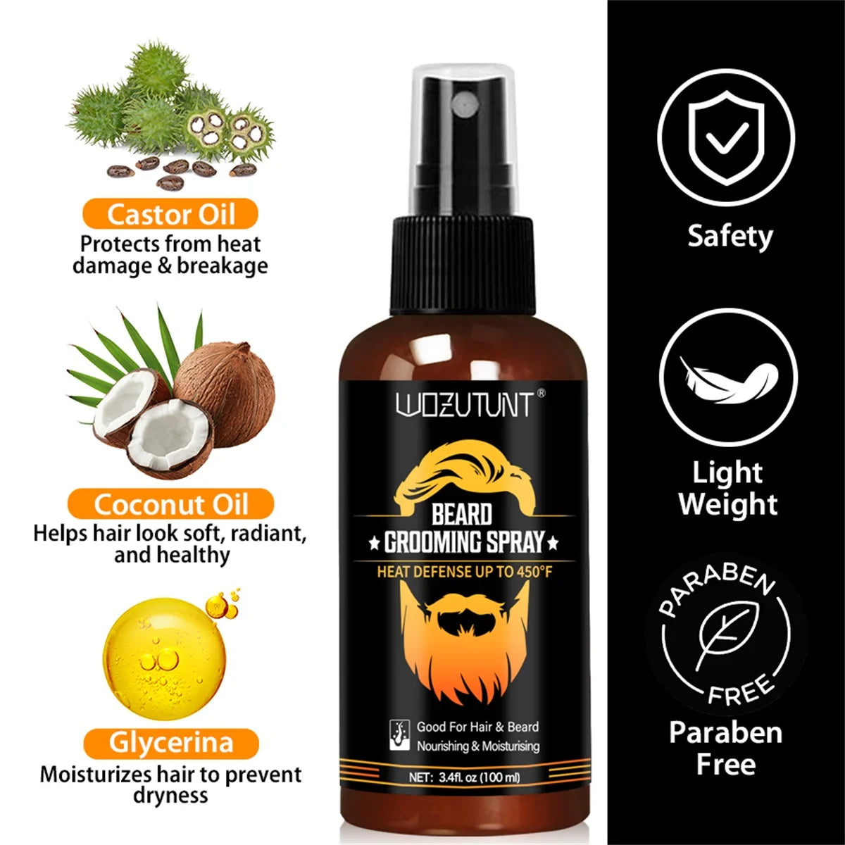 Beard Grooming Spray Moisturizing and Nourishing Serum for Men 2 Pack - 9